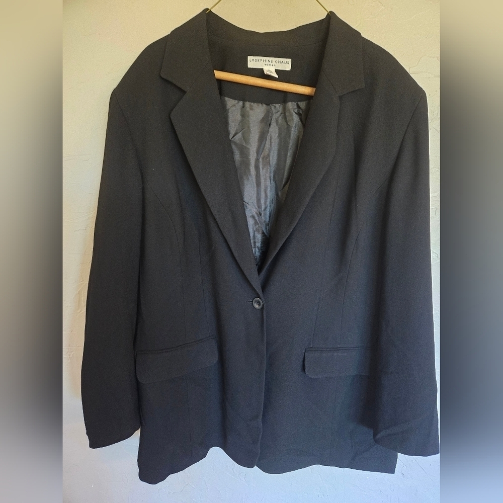 Josephine chaus plus size 20 black blazer VTG Y2K corporate office siren